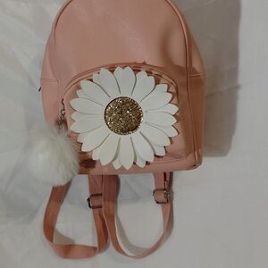 Kids Pink Floral Daisy Mini Backpack